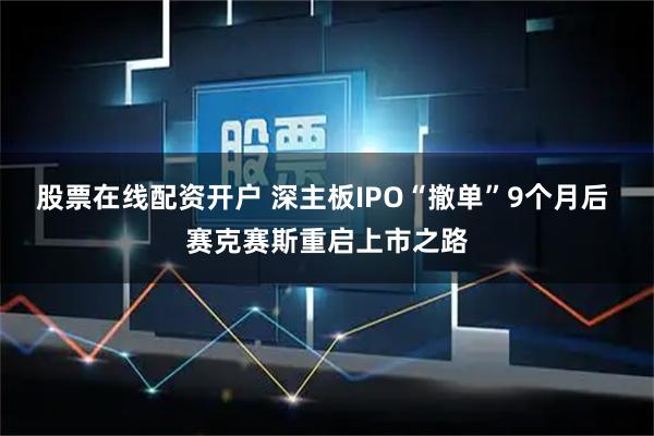 股票在线配资开户 深主板IPO“撤单”9个月后 赛克赛斯重启上市之路